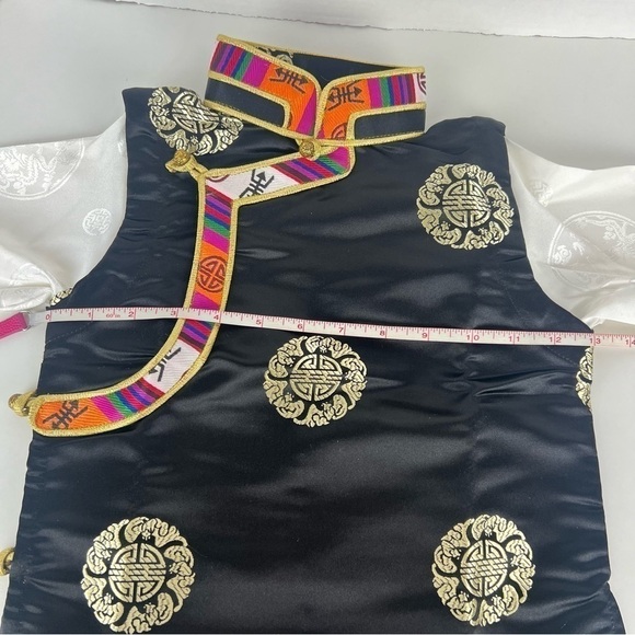 🩷 Kids, Tibetan traditional brocade top, Losar - black/white. Size: 1. - Picture 7 of 9
